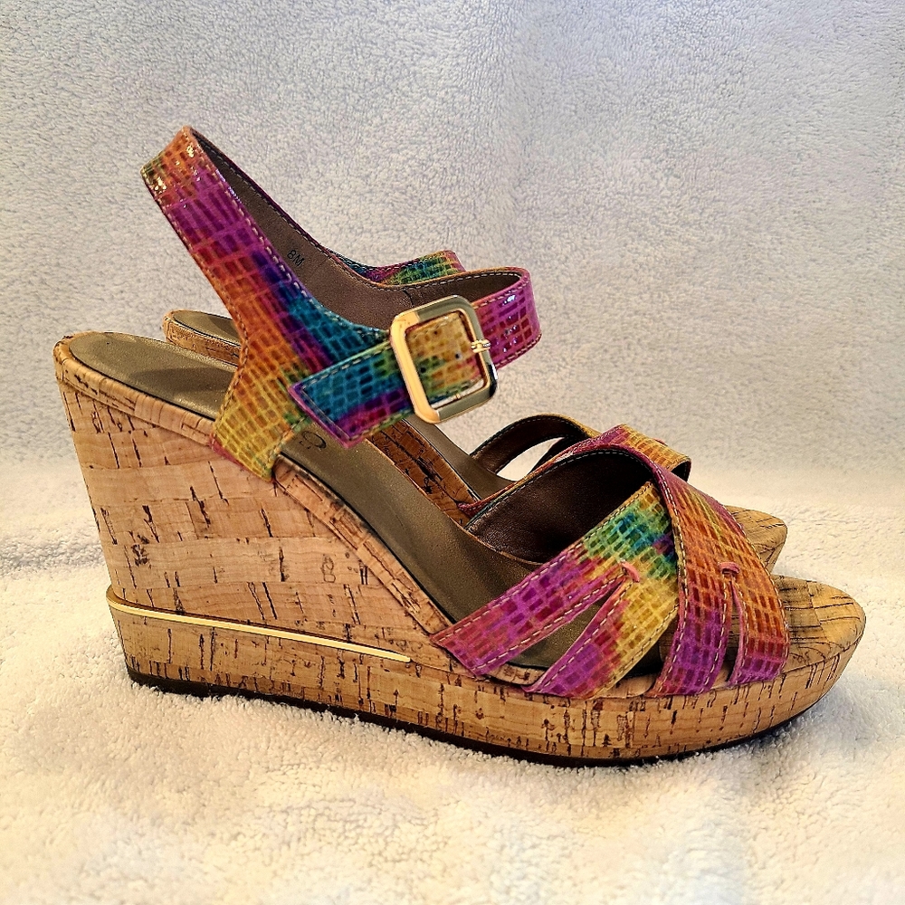 Van Eli Ditto Women's Rainbow Wedge Sandals